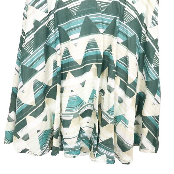 Jack Green Green Chevron Fit and Flare Sleeveless Dress Sz 2 - Picture 7 of 9